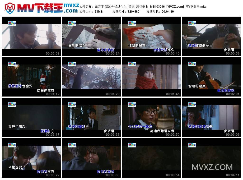 张宏宇-错过你错过今生_国语_流行歌曲_MB103096